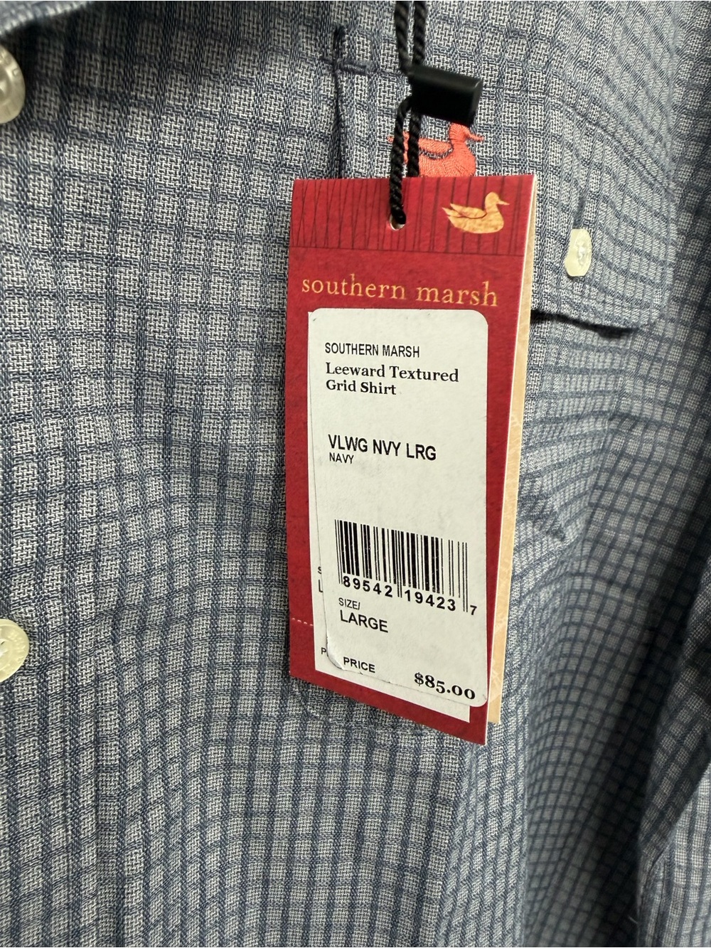 Southern Marsh Men's Blue Check Button-Down Shirt - Picture 2 of 5